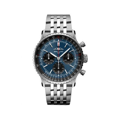 Watch Winder for watch Breitling Navitimer Navitimer B01 Chronograph 41 Stainless Steel / Blue / Bracelet