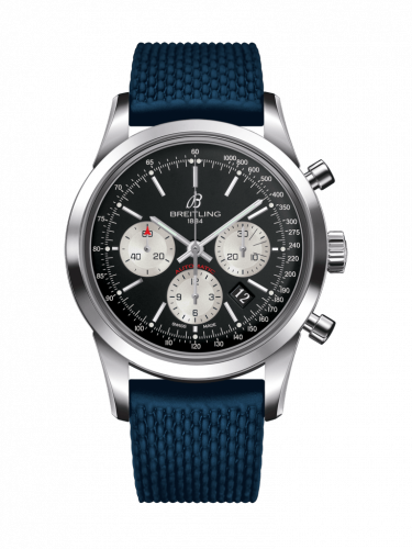 Watch Winder for watch Breitling Transocean Transocean Chronograph Stainless Steel / Reverse Panda / Rubber / Pin