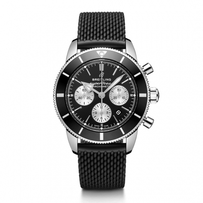 Remontoir à montres pour montre Breitling Superocean Heritage Superocean Heritage II B01 Chronograph 44 Stainless Steel / Noire / Rubber / Folding
