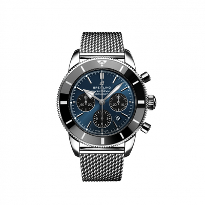 Remontoir à montres pour montre Breitling Superocean Heritage Superocean Heritage II B01 Chronograph 44 Stainless Steel / Bleu / Bracelet