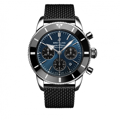 Remontoir à montres pour montre Breitling Superocean Heritage Superocean Heritage II B01 Chronograph 44 Stainless Steel / Bleu / Rubber / Folding