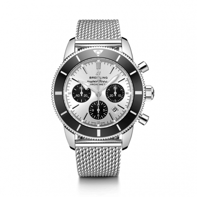 Remontoir à montres pour montre Breitling Superocean Heritage Superocean Heritage II B01 Chronograph 44 Stainless Steel / Argent / Bracelet