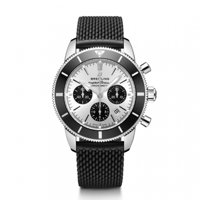 Remontoir à montres pour montre Breitling Superocean Heritage Superocean Heritage II B01 Chronograph 44 Stainless Steel / Argent / Rubber / Folding