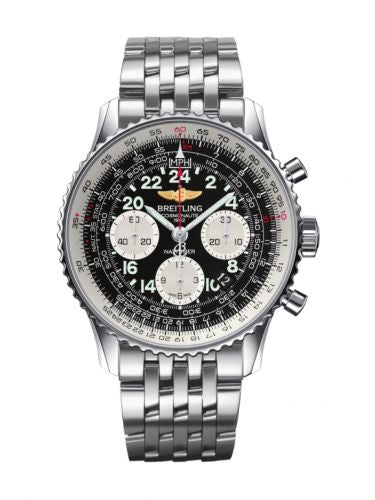 Remontoir à montres pour montre Breitling Navitimer Cosmonaute Stainless Steel / Noire / Bracelet