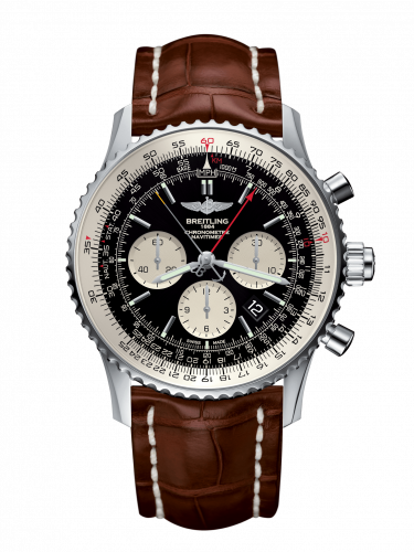 Remontoir à montres pour montre Breitling Navitimer Navitimer Rattrapante Stainless Steel / Noire / Croco / Folding