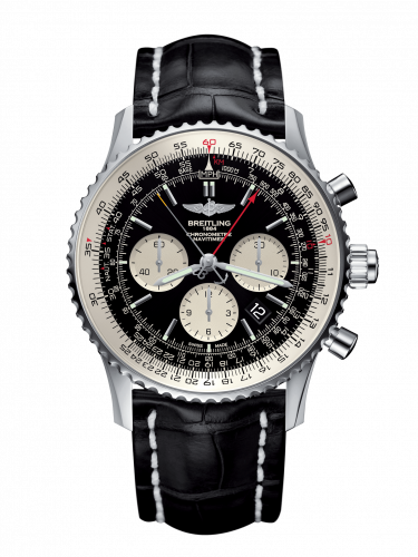 Remontoir à montres pour montre Breitling Navitimer Navitimer Rattrapante Stainless Steel / Noire / Croco / Folding