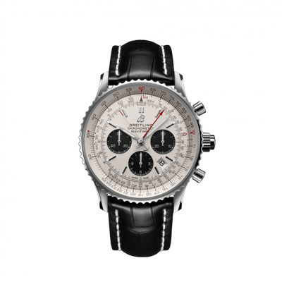 Remontoir à montres pour montre Breitling Navitimer Navitimer Rattrapante Stainless Steel / Argent / Croco / Pin