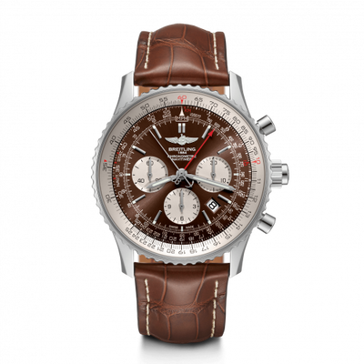 Remontoir à montres pour montre Breitling Navitimer Navitimer Rattrapante Stainless Steel / Panamerican Bronze / Croco / Folding