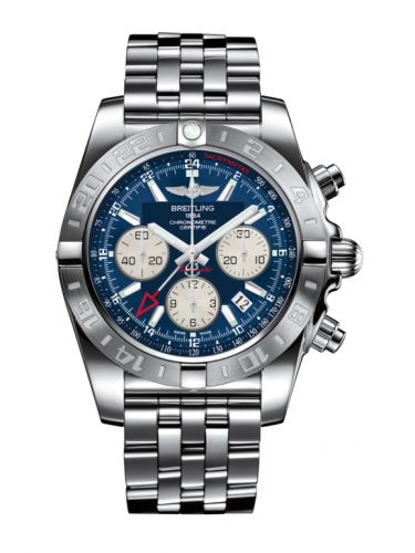 Remontoir à montres pour montre Breitling Chronomat Chronomat 44 GMT Stainless Steel / Metallica Bleu / Bracelet