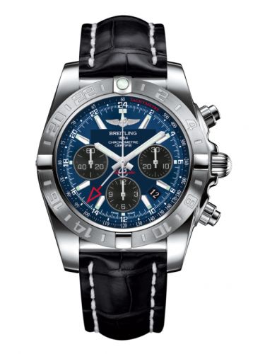 Remontoir à montres pour montre Breitling Chronomat Chronomat 44 GMT Stainless Steel / Noireeye Bleu / Croco