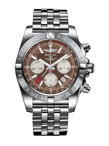 Remontoir à montres pour montre Breitling Chronomat Chronomat 44 GMT Stainless Steel / Metallica Marron / Bracelet