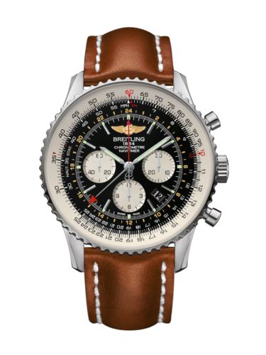 Remontoir à montres pour montre Breitling Navitimer Navitimer GMT Stainless Steel / Noire / Calf / Pin