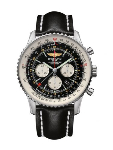 Remontoir à montres pour montre Breitling Navitimer Navitimer GMT Stainless Steel / Noire / Calf / Pin
