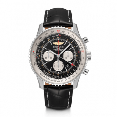 Remontoir à montres pour montre Breitling Navitimer Navitimer GMT Stainless Steel / Noire / Croco / Pin