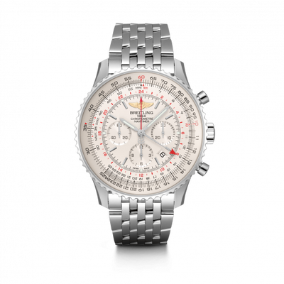 Watch Winder for watch Breitling Navitimer Navitimer GMT Stainless Steel / Silver / Bracelet