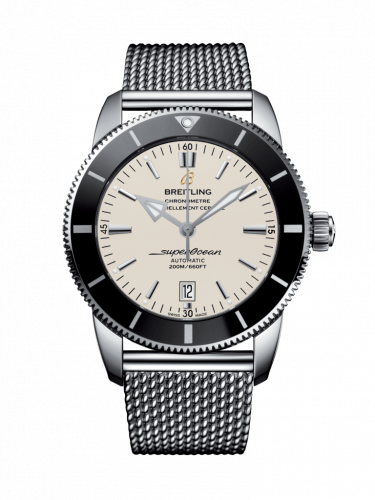 Remontoir à montres pour montre Breitling Superocean Heritage Superocean Heritage II 46 Stainless Steel / Noire / Argent / Bracelet