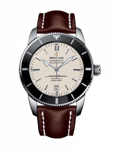 Remontoir à montres pour montre Breitling Superocean Heritage Superocean Heritage II 46 Stainless Steel / Noire / Argent / Calf / Pin