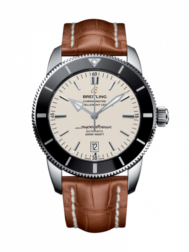 Remontoir à montres pour montre Breitling Superocean Heritage Superocean Heritage II 46 Stainless Steel / Noire / Argent / Croco / Pin