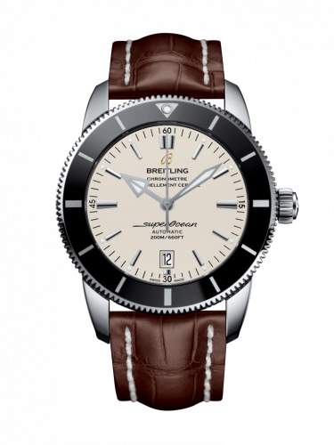 Remontoir à montres pour montre Breitling Superocean Heritage Superocean Heritage II 46 Stainless Steel / Noire / Argent / Croco / Pin