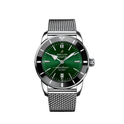 Remontoir à montres pour montre Breitling Superocean Heritage Superocean Heritage II 46 Stainless Steel / Verte / Bracelet