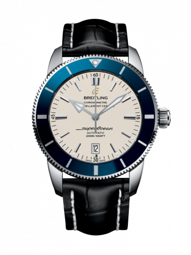Remontoir à montres pour montre Breitling Superocean Heritage Superocean Heritage II 46 Stainless Steel / Bleu / Argent / Croco / Folding