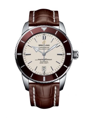 Remontoir à montres pour montre Breitling Superocean Heritage Superocean Heritage II 46 Stainless Steel / Bronze / Argent / Croco / Pin