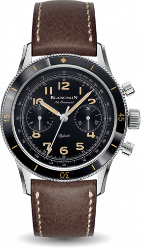 Watch Winder for watch Blancpain Spécialités Air Command Stainless Steel / Black / Strap