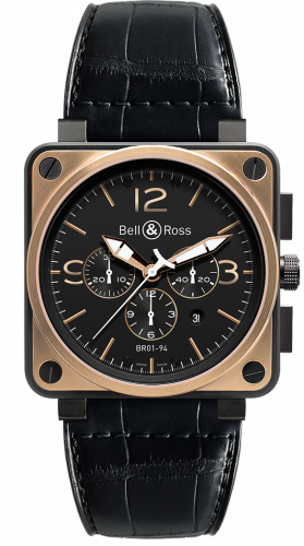 Uhrenbeweger für Uhr Bell & Ross Instruments BR 01 94 Pink Gold & Carbon Officer Chronograph