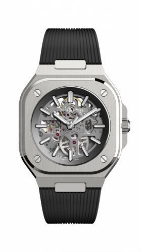 Watch Winder for watch Bell & Ross Instruments BR 05 Stainless Steel / Skeleton / Rubber