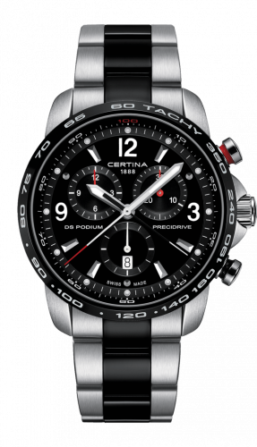 Watch Winder for watch Certina DS Podium DS Podium Big Size Chrono 1/100 Sec Stainless Steel / PVD / Black / Bracelet