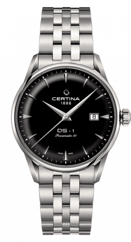 Watch Winder for watch Certina DS-1 DS-1 Powermatic 80 40 Stainless Steel / Black / Bracelet