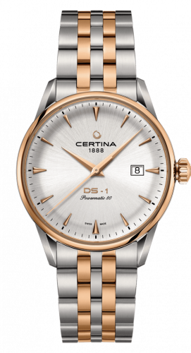 Watch Winder for watch Certina DS-1 DS-1 Powermatic 80 40 Stainless Steel / Rose Gold PVD / Silver / Bracelet