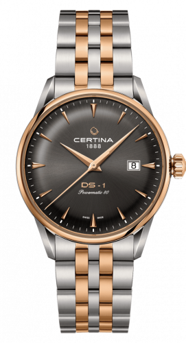 Watch Winder for watch Certina DS-1 DS-1 Powermatic 80 40 Stainless Steel / Rose Gold PVD / Grey / Bracelet