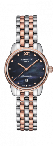 Watch Winder for watch Certina DS-8 DS-8 Lady Stainless Steel - Rose Gold / Black MOP / Bracelet