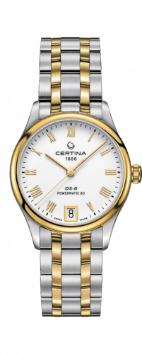 Watch Winder for watch Certina DS-8 DS-8 Powermatic 80 Lady Stainless Steel / Yellow Gold PVD / White / Bracelet