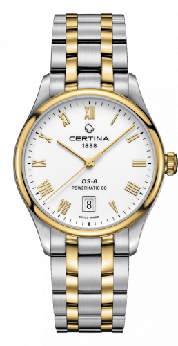 Watch Winder for watch Certina DS-8 DS-8 Powermatic Stainless Steel / Yellow Gold PVD / White / Bracelet