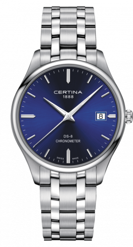 Watch Winder for watch Certina DS-8 DS-8 Chronometer Stainless Steel / Blue / Bracelet