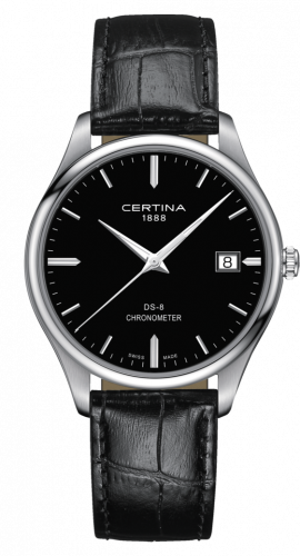 Watch Winder for watch Certina DS-8 DS-8 Chronometer Stainless Steel / Black / Strap