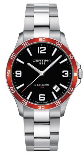 Watch Winder for watch Certina DS-8 DS-8 Chronometer 41.5 Stainless Steel / Black / Bracelet