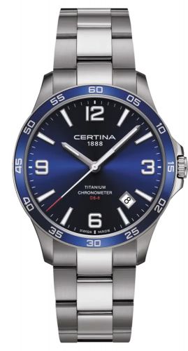 Watch Winder for watch Certina DS-8 DS-8 Chronometer 41.5 Titanium / Blue / Bracelet