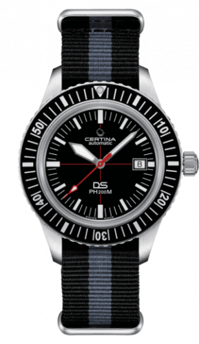 Watch Winder for watch Certina Heritage Collection DS PH200M Stainless Steel / Black / NATO