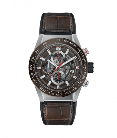 Uhrenbeweger für Uhr TAG Heuer Carrera Carrera Calibre Heuer 01 43 Stainless Steel / Brown Ceramic / Alligator