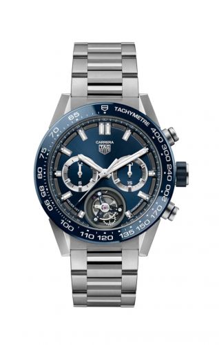 Uhrenbeweger für Uhr TAG Heuer Carrera Carrera Calibre Heuer 02T 45 Chronograph Tourbillon Titanium / Blue