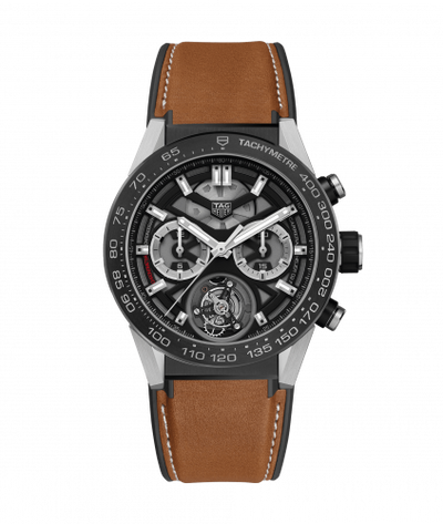 Uhrenbeweger für Uhr TAG Heuer Carrera Carrera Calibre Heuer 02T 45 Chronograph Tourbillon Titanium / Ceramic / Calf