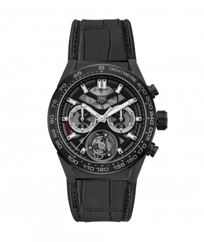 Uhrenbeweger für Uhr TAG Heuer Carrera Carrera Calibre Heuer 02T 45 Chronograph Tourbillon Ceramic / Alligator