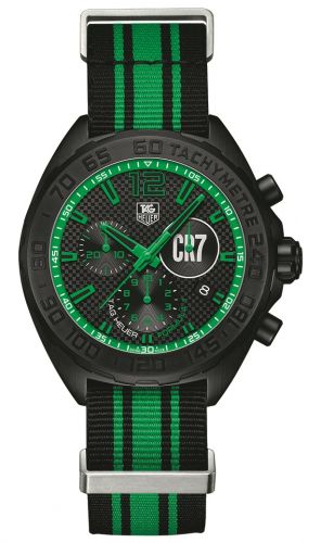 Uhrenbeweger für Uhr TAG Heuer Formula 1 Formula 1 Chronograph Quartz 42 PVD / CR7 Christiano Ronaldo / NATO