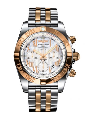 Remontoir à montres pour montre Breitling Chronomat Chronomat 44 Stainless Steel / Rose Or / Pearl Roman / Bracelet