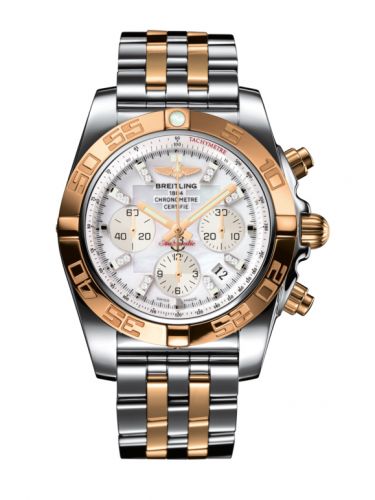 Remontoir à montres pour montre Breitling Chronomat Chronomat 44 Stainless Steel / Rose Or / Pearl Diamond / Bracelet