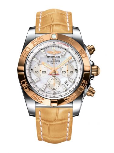 Remontoir à montres pour montre Breitling Chronomat Chronomat 44 Stainless Steel / Rose Or / Pearl Diamond / Croco