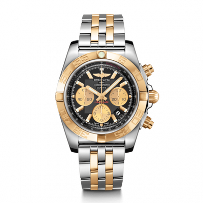 Remontoir à montres pour montre Breitling Chronomat Chronomat 44 Stainless Steel / Rose Or / Onyx Noire / Bracelet
